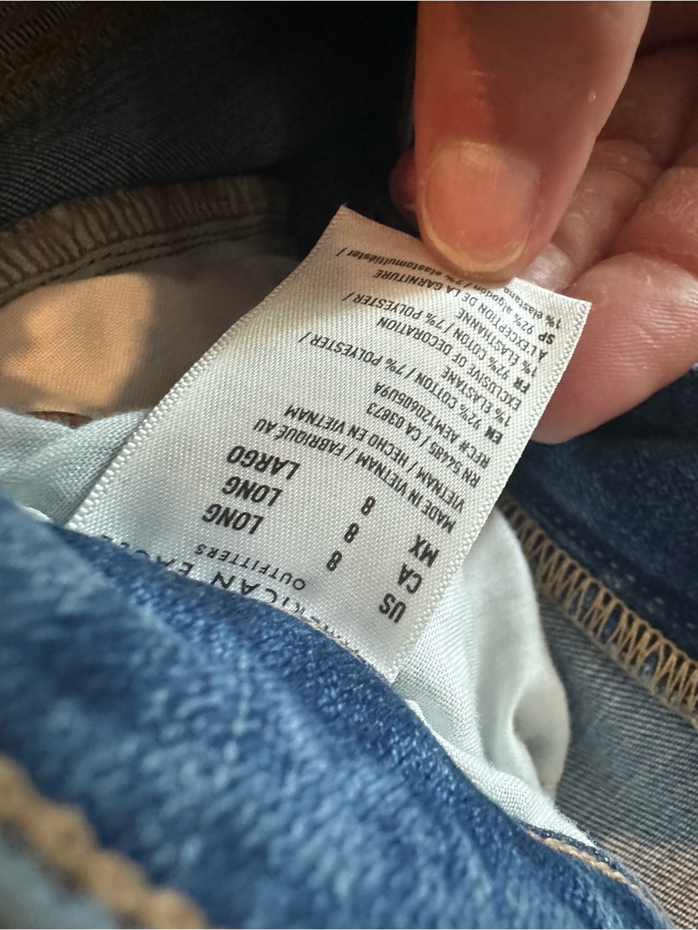 American Eagle Outfitters Light Blue Super High-Rise Flare Jeans 8 Long - Picture 5 of 6